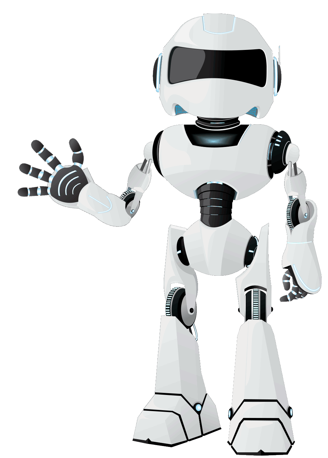 Animated robot pointing to 'SIGN UP HERE' button
